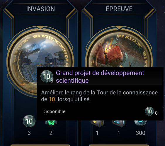 Projets de développement scientifique en récompense de directive