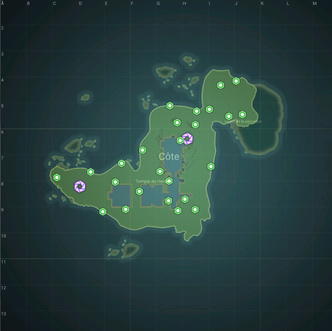 Position des survivants dans le Temple d'Herden