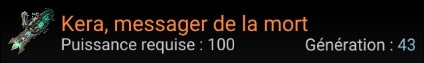 Kera, messager de la mort