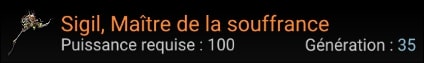 Sigil, Maître de la souffrance