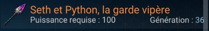 Seth et Python, la garde vipère