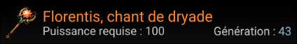 Florentis, chant de dryade