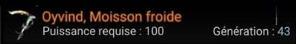 Oyvind, Moisson froide