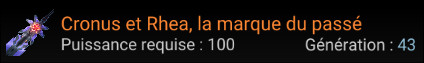Cronus et Rhea, la marque du passé