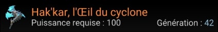 Hak'kar, l'Oeil du cyclone